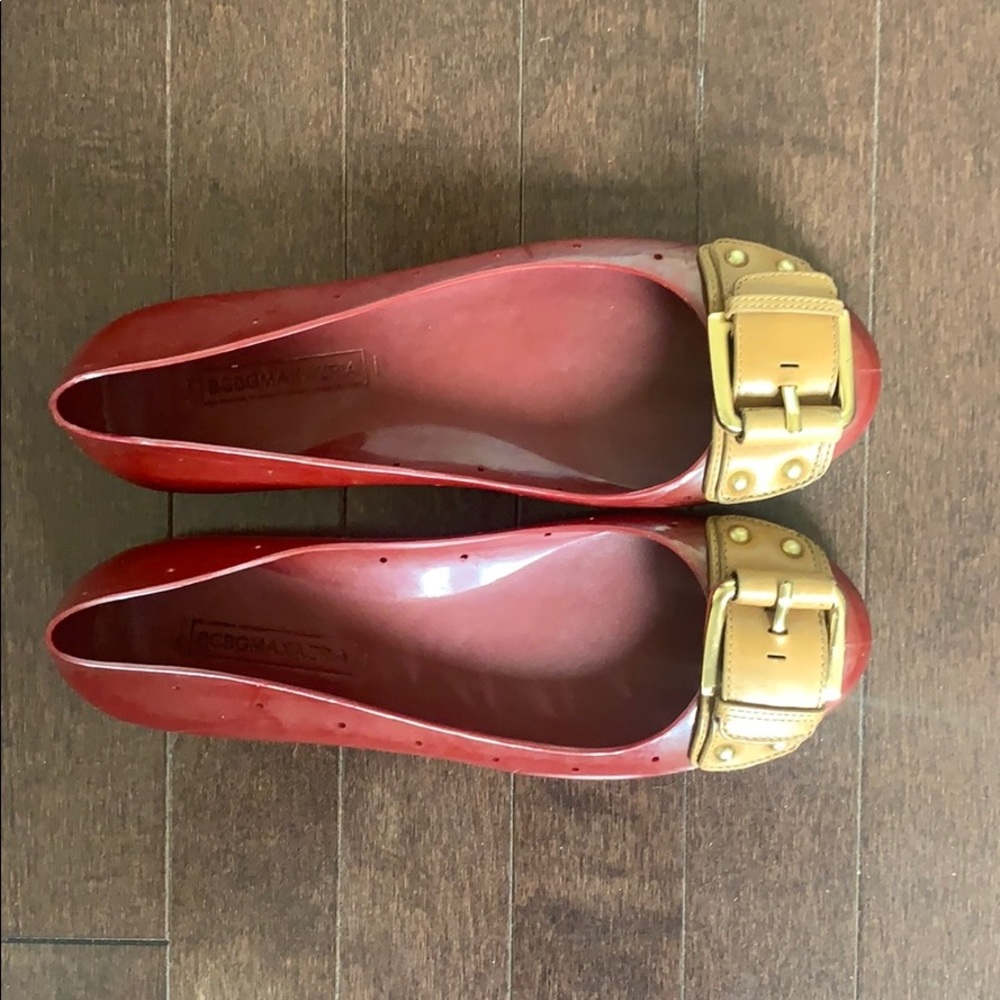 Red BCBG Jelly Flats